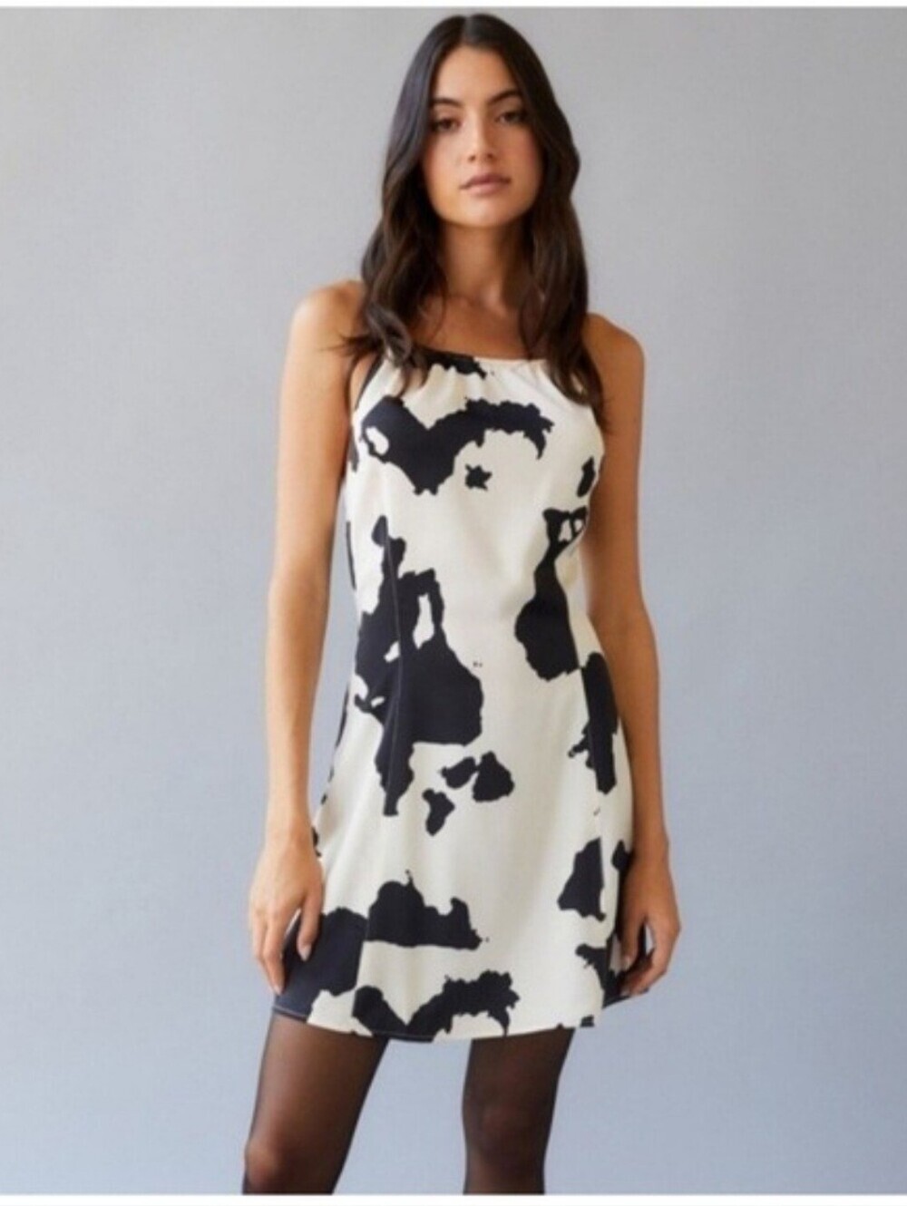 Halter Slip Dress Urban Outfitters Tie Back Cow Print - Women's Sz M NWT